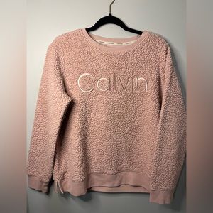 Pink Calvin Klein Sherpa Sweatshirt